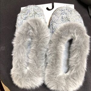 Cabernet Braided Gray Slippers